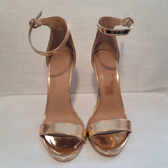 Charlotte Russe Rebekah, open toe Stiletto, cooper color 5' heal - Picture 2 of 9